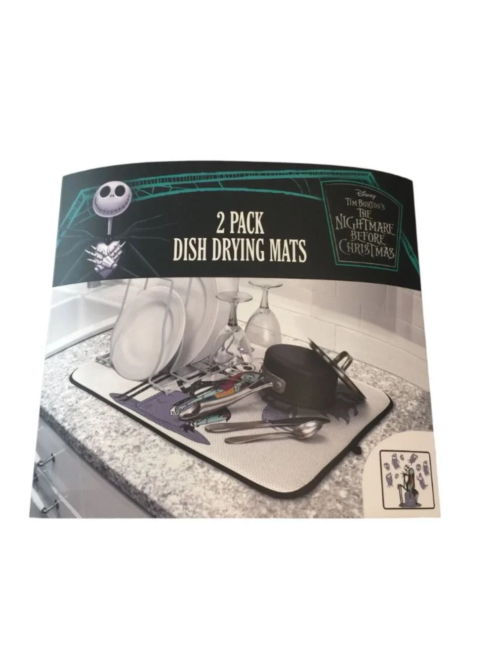 Disney The Nightmare Before Christmas Dish Drying Mats Set of 2
